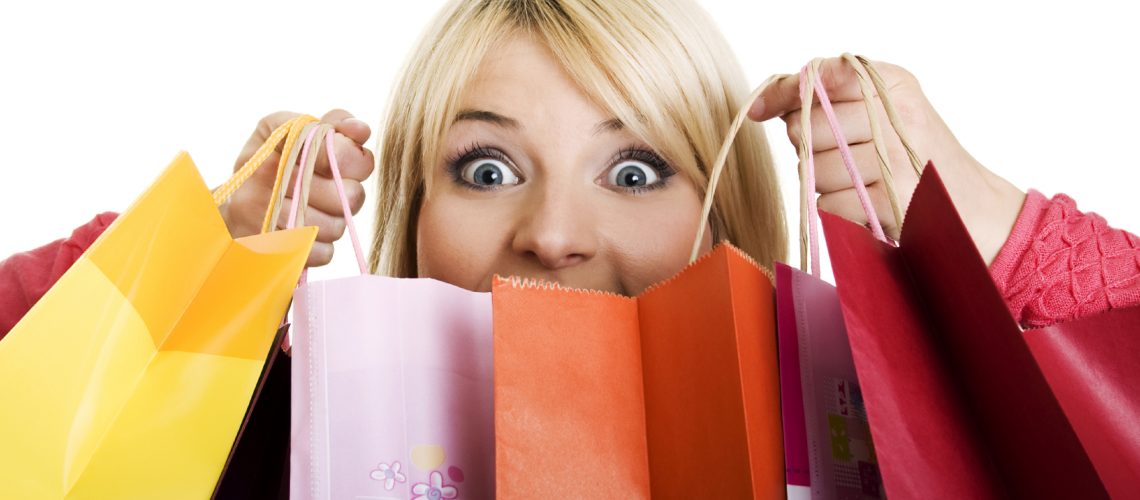 Excited Shopping Woman